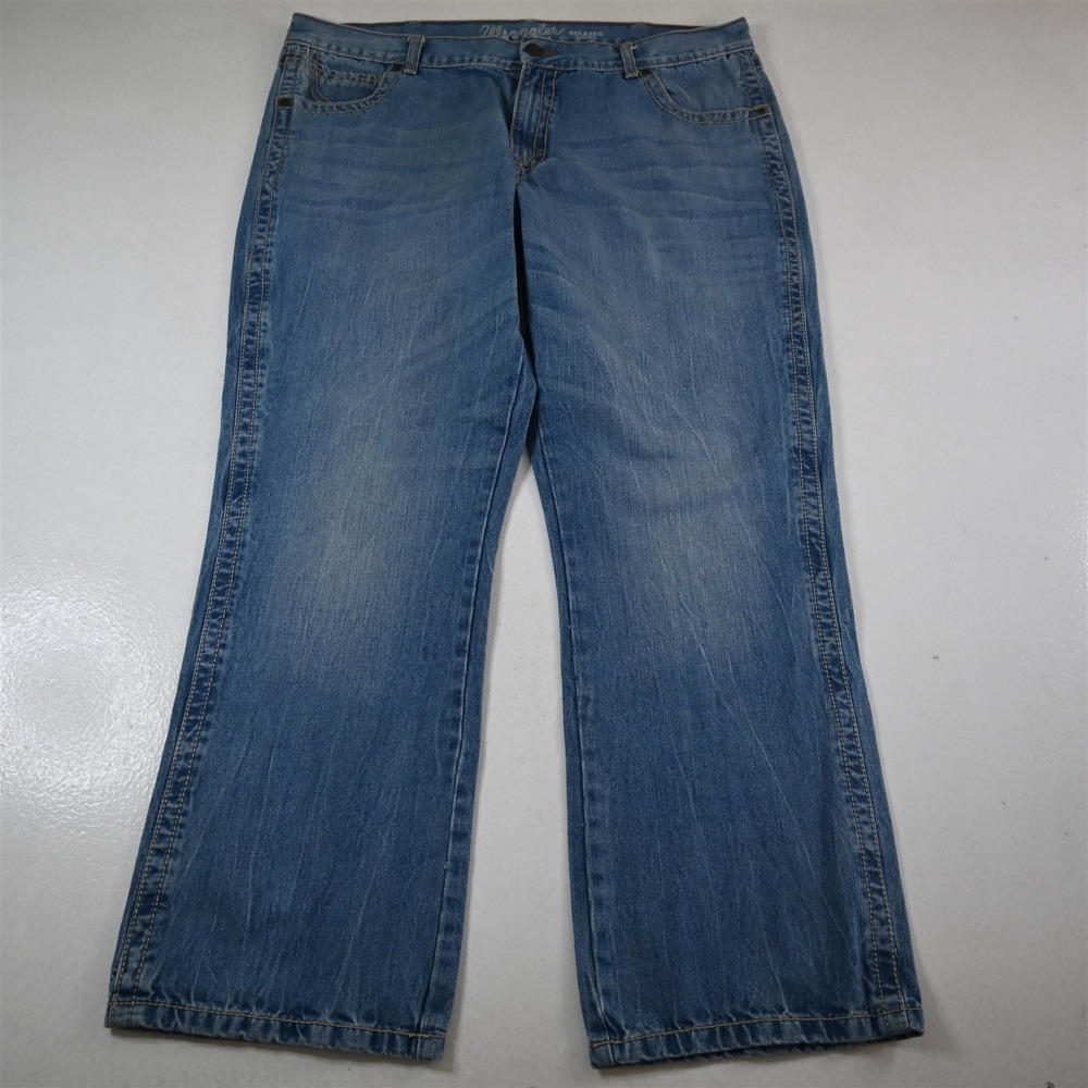 Wrangler Retro 40x32‎ Relaxed Boot Cut Light 100% Cotton Denim Mens Jeans